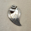 Vintage Guatemala 900 Silver Leaf Bookmark Handcrafted 1.75"