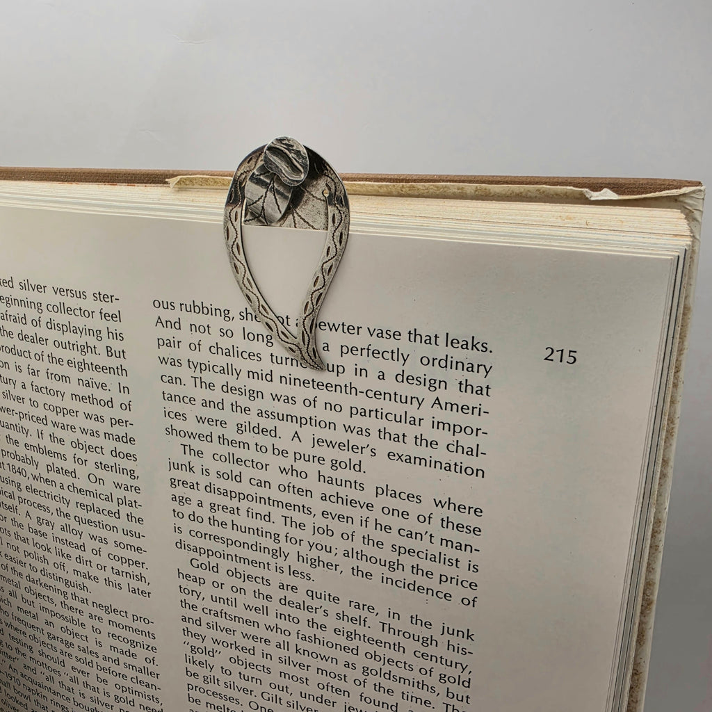 Vintage Guatemala 900 Silver Leaf Bookmark Handcrafted 1.75"
