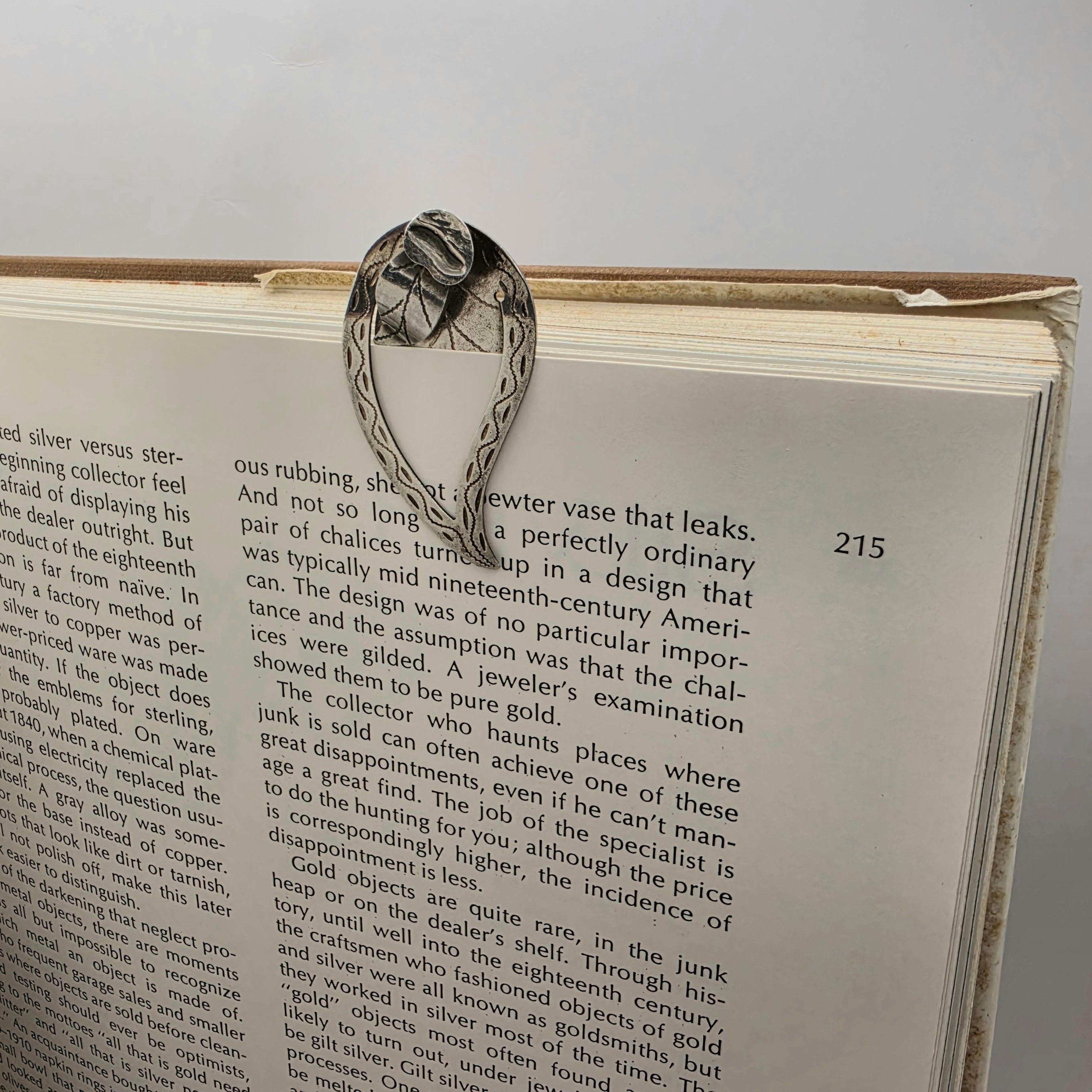 Vintage Guatemala 900 Silver Leaf Bookmark Handcrafted 1.75"