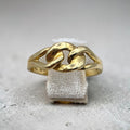 Vintage Italian 14K Gold Love Knot Ring,  Chain Link Style Size 5