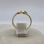 Vintage Italian 14K Gold Love Knot Ring,  Chain Link Style Size 5