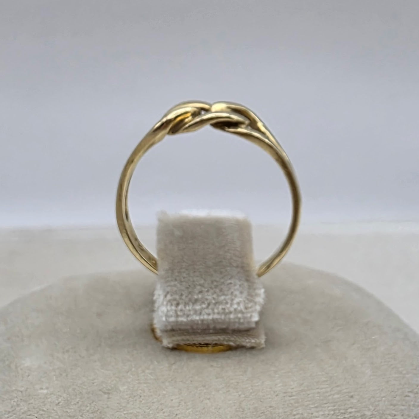 Vintage Italian 14K Gold Love Knot Ring,  Chain Link Style Size 5