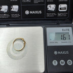 Vintage Italian 14K Gold Love Knot Ring,  Chain Link Style Size 5