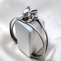 Vintage Sterling Silver 3D Bunny Cuff Bracelet Mexico 925