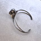 Vintage Sterling Silver 3D Bunny Cuff Bracelet Mexico 925