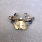 Vintage David Andersen Sterling Vermeil Yellow Enamel Butterfly Brooch