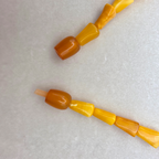 Vintage Butterscotch Amber Adult Necklace Tapered Geometric Beads 20 Inch