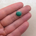 Vintage Sterling Silver Malachite Ring Size 6 Signed DWG Modernist