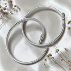 Antique French Silver Hinged Bangle Bracelets Pair, Signed