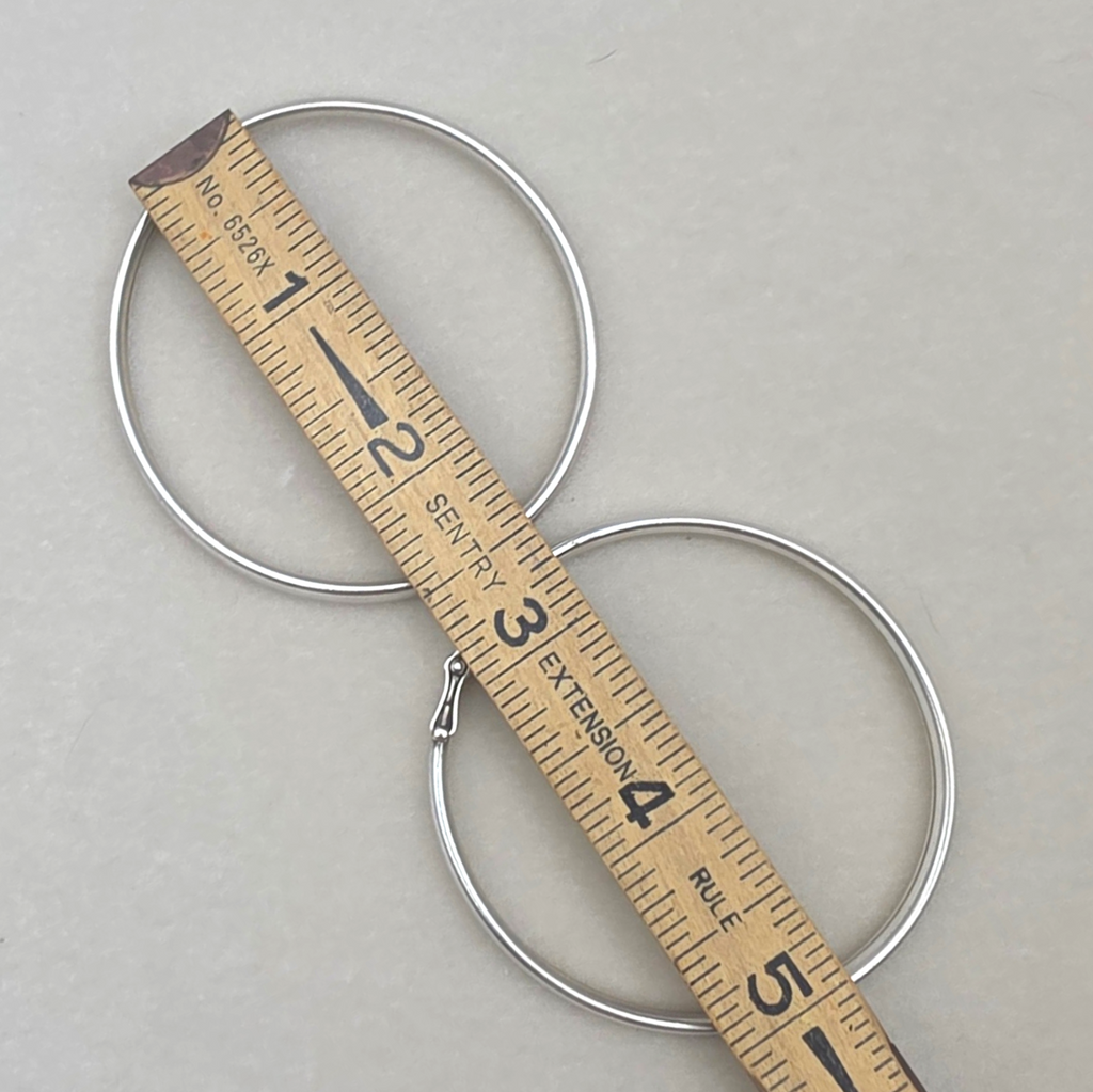 Antique French Silver Hinged Bangle Bracelets Pair, Signed