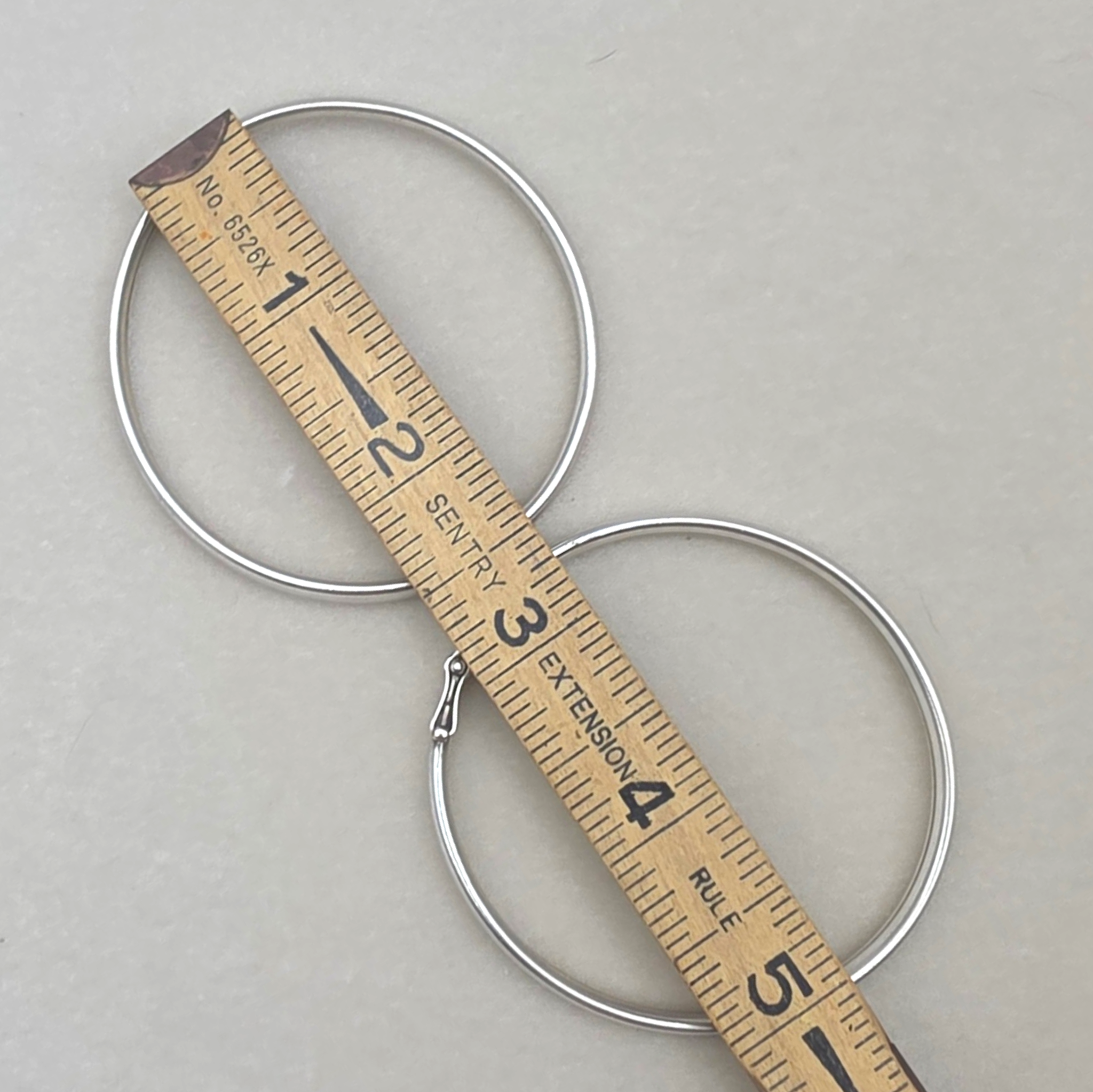 Antique French Silver Hinged Bangle Bracelets Pair, Signed