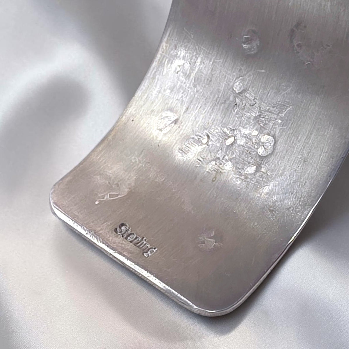 Vintage Heavy Sterling Silver Dragonfly Celestial Cuff Bracelet Hand Stamped