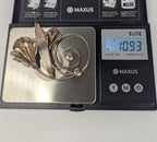 Vintage Hand Made Sterling Silver Calla Lily Brooch Art Nouveau with Copper tone finish