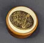 Faux Plique A Jour Overlay Shadow Box Features Oval Brooch Pin