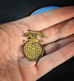 Antique Victorian Watch Movement Brooch - Victorian Filigree in Vintage Frame