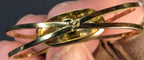 Vintage  Gothic Amethyst Dagger Pendant Necklace, Gold Vermeil over Sterling