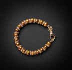 Vintage Honora Bronze Freshwater Pearl and Gold Tone Beaded Bracelet