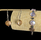 Vintage Sterling Silver Coin Pearl Bracelet and Earrings Curated Set