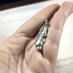 Vintage Sterling Silver Queen Nefertiti Pendant Necklace: Egyptian Revival Jewelry