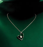Vintage Sterling Silver Heart Necklace with Freshwater Pearl - 18" Chain