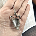 Vintage Sterling Silver Queen Nefertiti Pendant Necklace: Egyptian Revival Jewelry