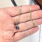 Mystic Topaz Pendant: Gold Over Sterling Silver, Diamond Accent, 18" Chain