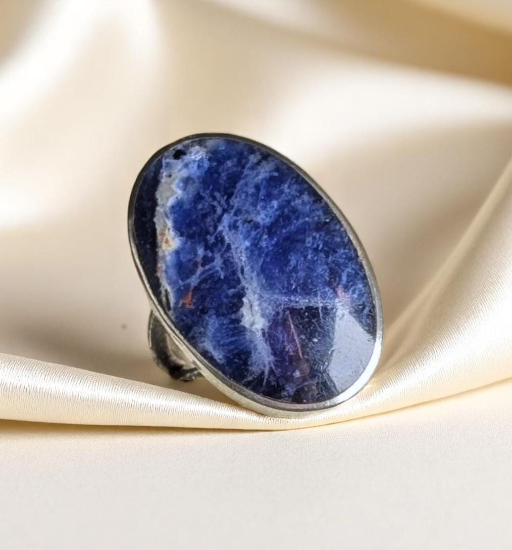 Vintage Sterling Silver & Sodalite Ring – Size 5.25 –  EKM Mexico
