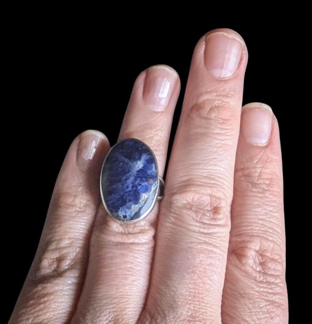 Vintage Sterling Silver & Sodalite Ring – Size 5.25 –  EKM Mexico