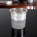 Vintage Sterling Silver Thimble Shot Glass – Fisher Sterling #2 – Monogram BCL – Mid-Century Novelty Barware