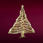 Vintage JJ Christmas Tree Brooch with Rhinestone Garland, Copyright Mark