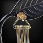 Vintage 14K Gold Fringe Chandelier Earrings Pearl Accents 11.1 Grams