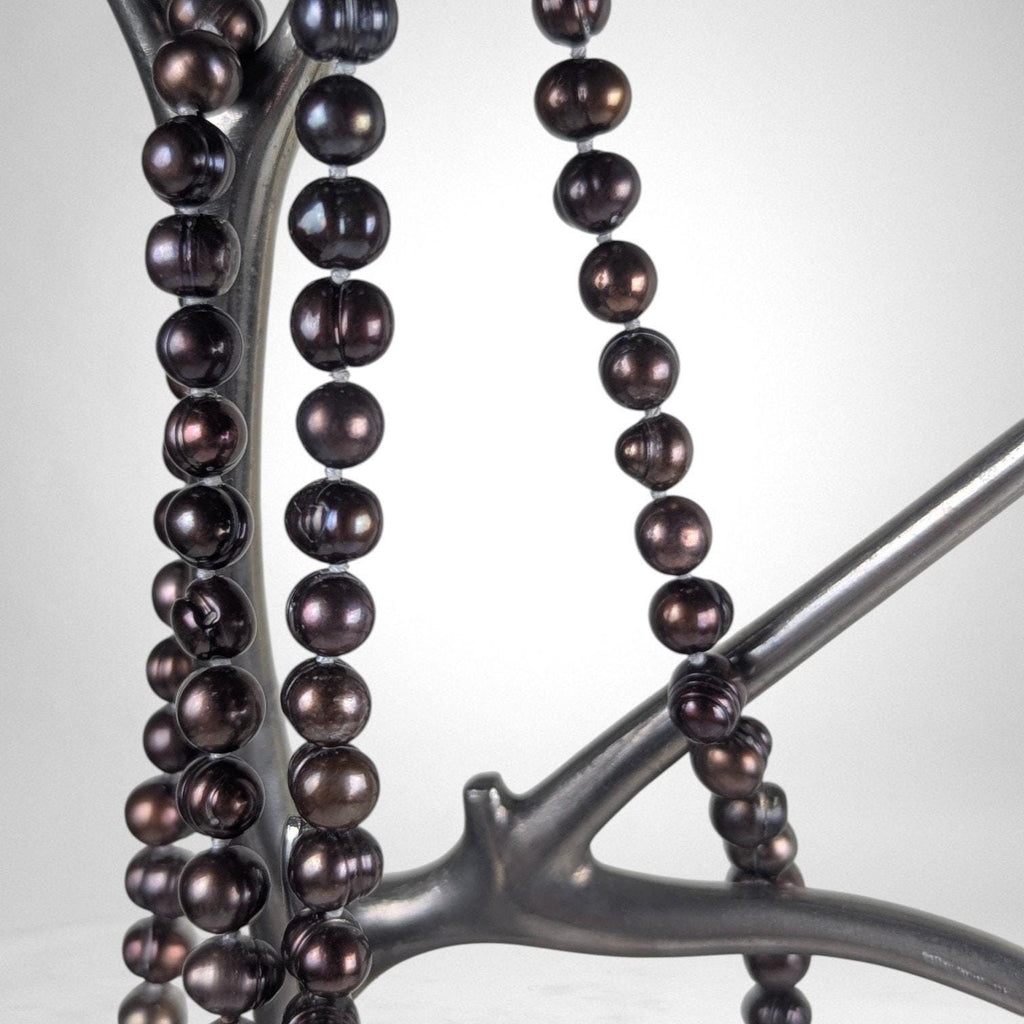 Vintage Chocolate Freshwater Pearl Necklace, 60"