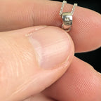 Sterling Silver Opal Doublet Pendant Necklace, Signed, 18 Inch Chain