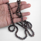 Vintage Chocolate Freshwater Pearl Necklace, 60"