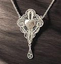 Vintage Egyptian Revival Sterling Silver Pendant: Camel, Pyramid, Filigree - 1930s-40s
