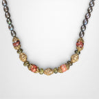 Vintage Agate, Glass, & Pearl Necklace with Cradled Filigree Beads, 14/20 GF