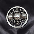 Vintage Mexican Sterling Silver Openwork Dome and Scroll Brooch AHCL 925